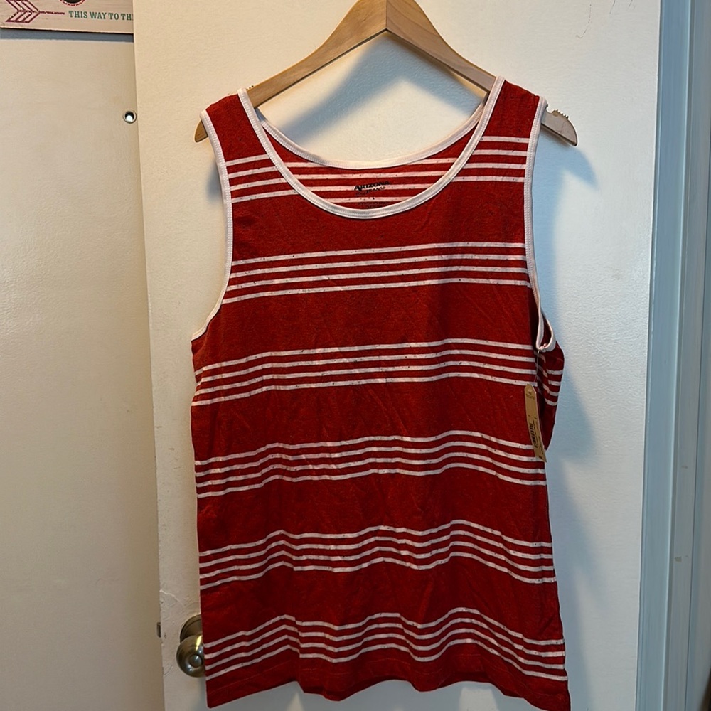 Arizona Jean red white striped tank NWT
